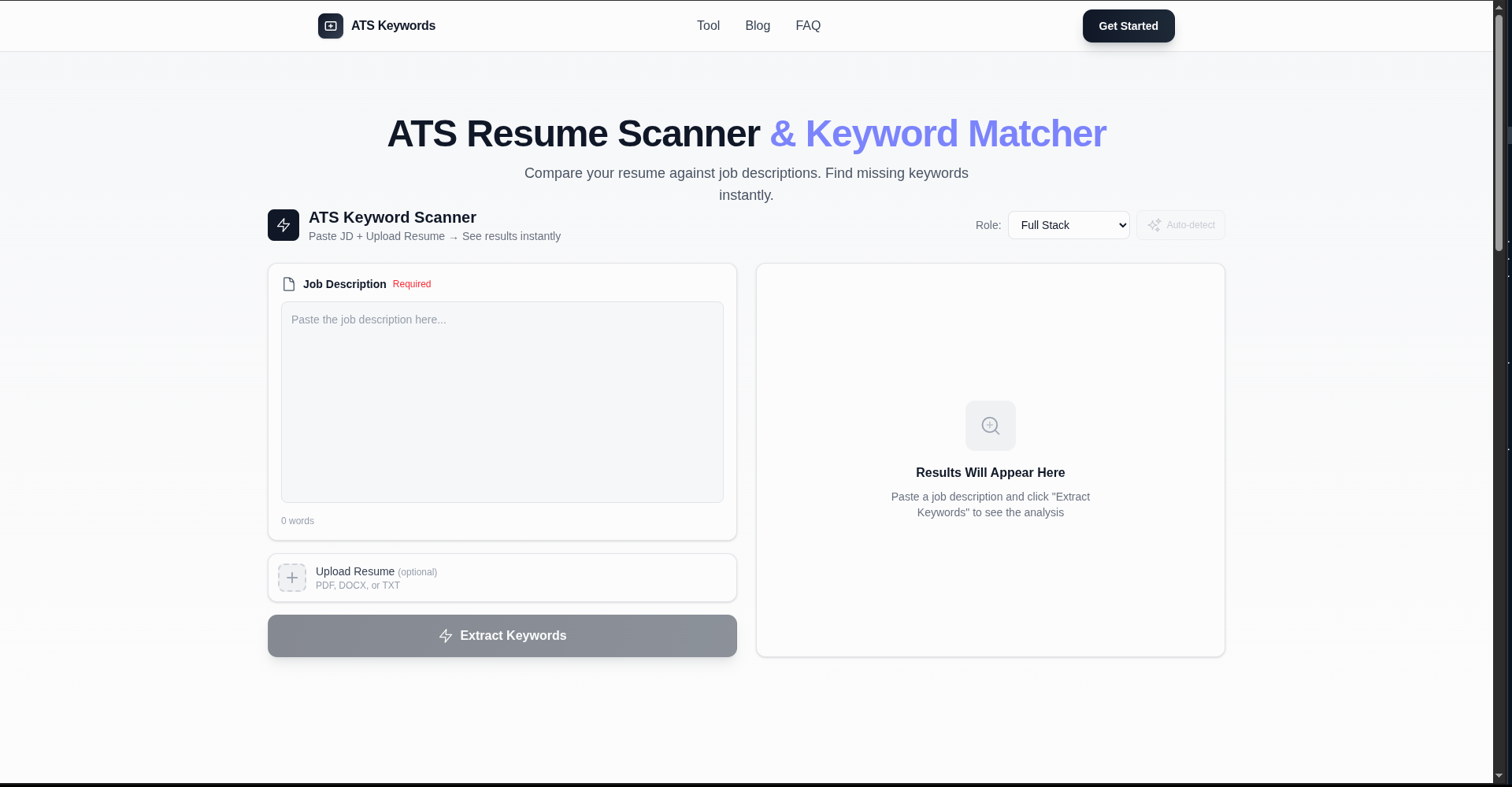 ATS Keyword Analysis Tool
